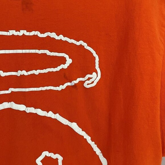 B Wood Orange Ghost Graphic Short Sleeve Tee Sz Mens Medium - Picture 3 of 7